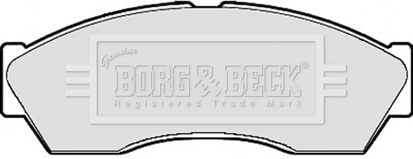 BORG & BECK stabdžių trinkelių rinkinys, diskinis stabdys BBP2118
